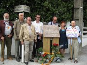 Lluís Serra, Toni Strubell, Pere Fortuny, Josep Companys, Pep Cruanyes, Pilar rebaque i el vell lluitador antifranquista Serrano
