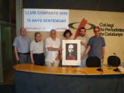 Roda de premsa amb la litografia del pintor Antoni Miró